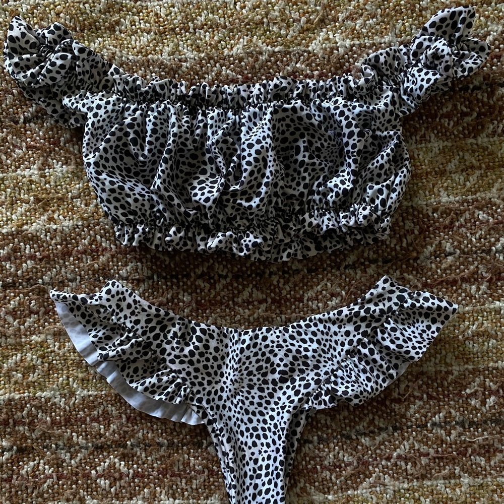 Black and White Polka Dot Bikini